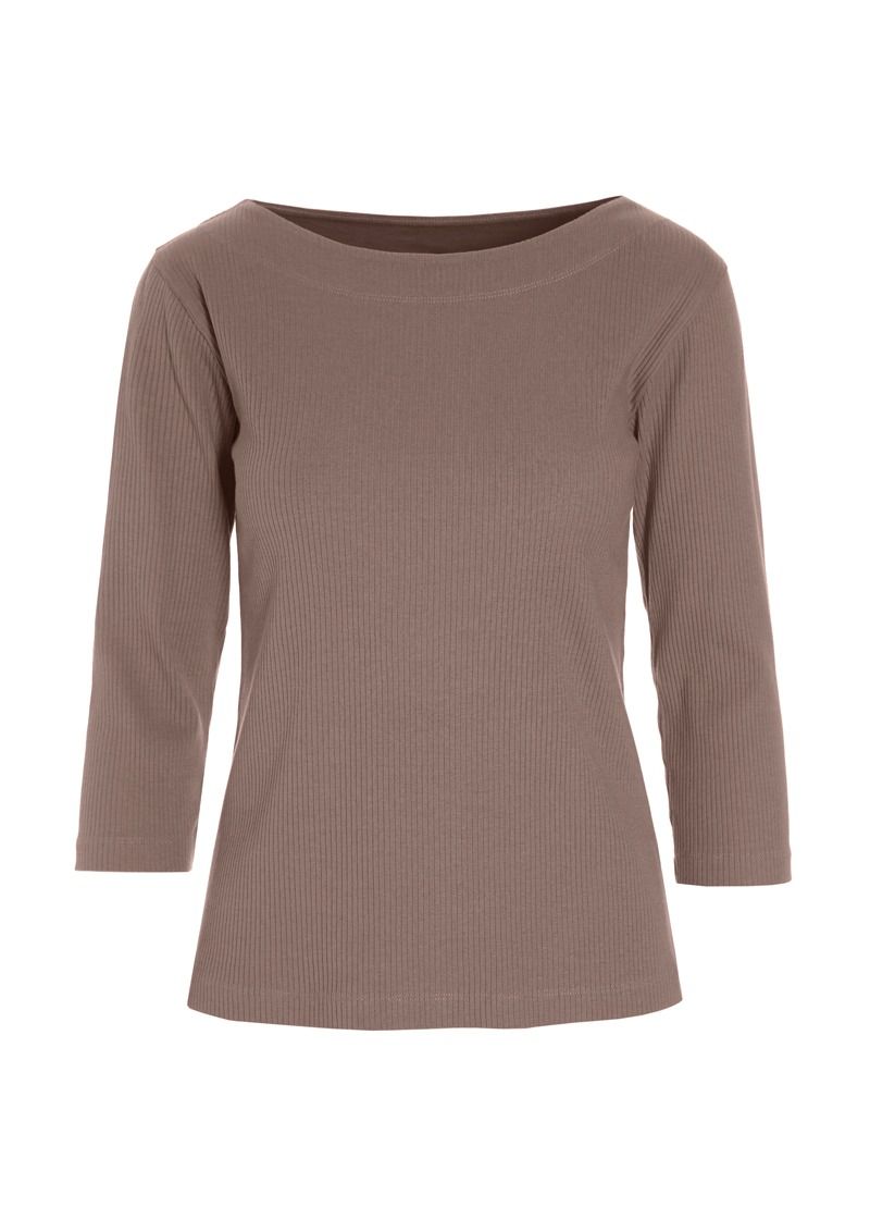Naibu rib blus med 3/4 ärm