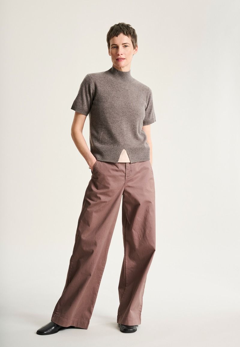 Kumo cashmere short sleeve blouse