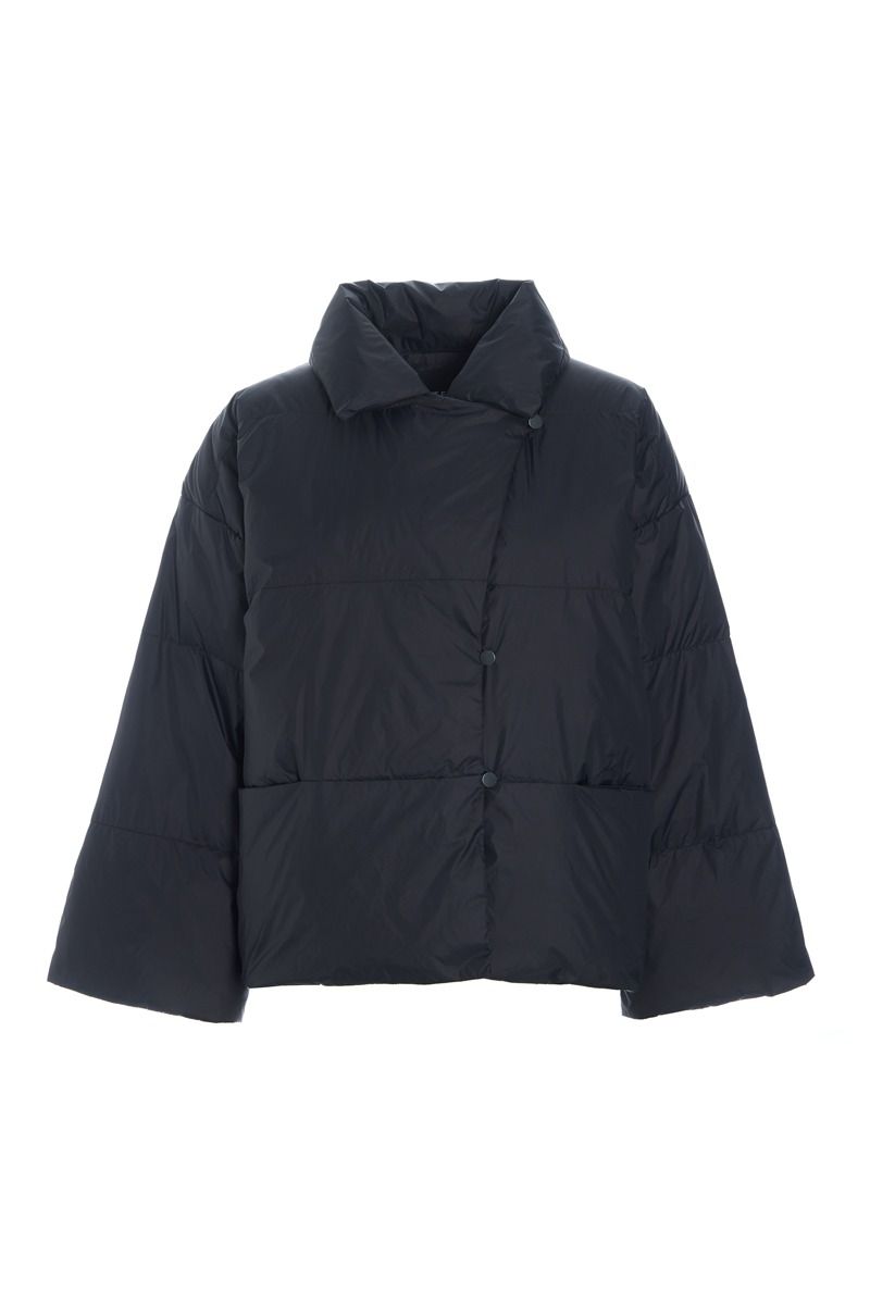 Feather down jacket with lapel