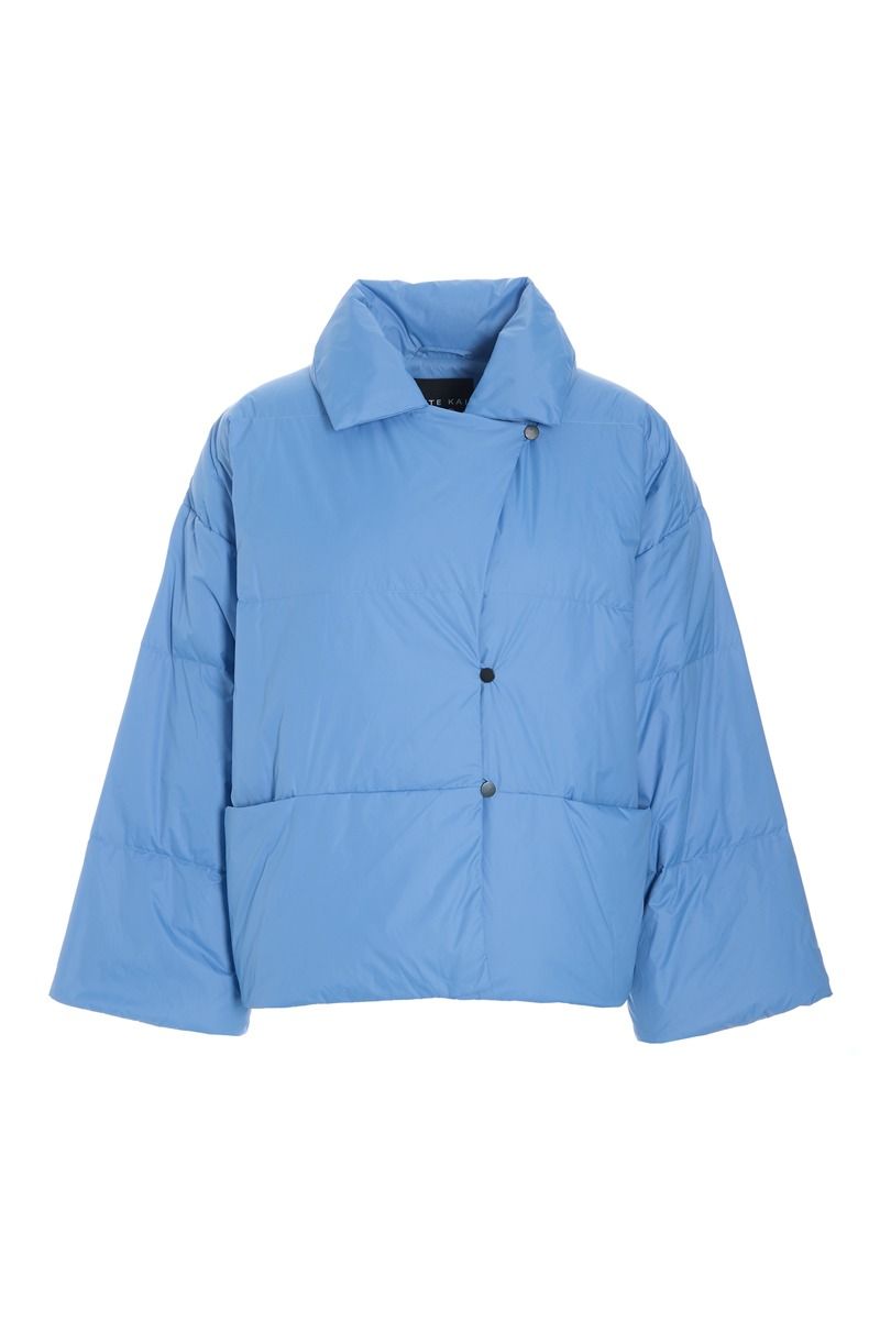 Feather down jacket with lapel