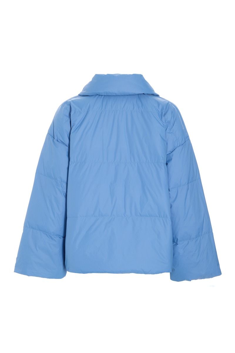 Feather down jacket with lapel
