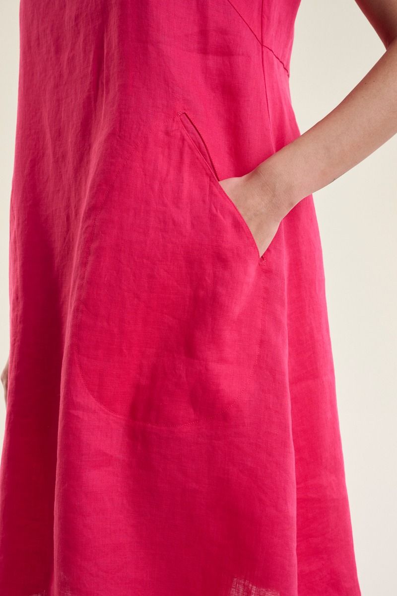 Airy linen short dress