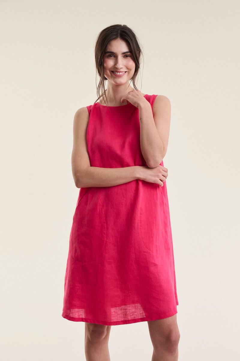 Airy linen short dress