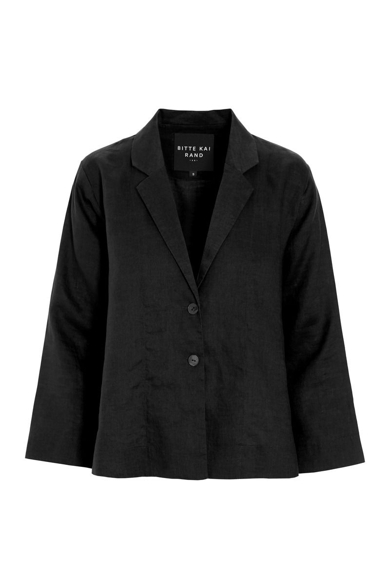 Airy linen a-linjeformad jacka