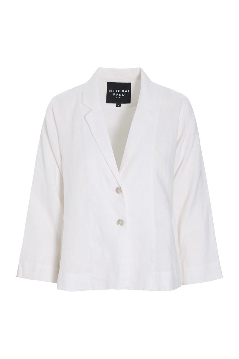 Airy linen a-linjeformad jacka