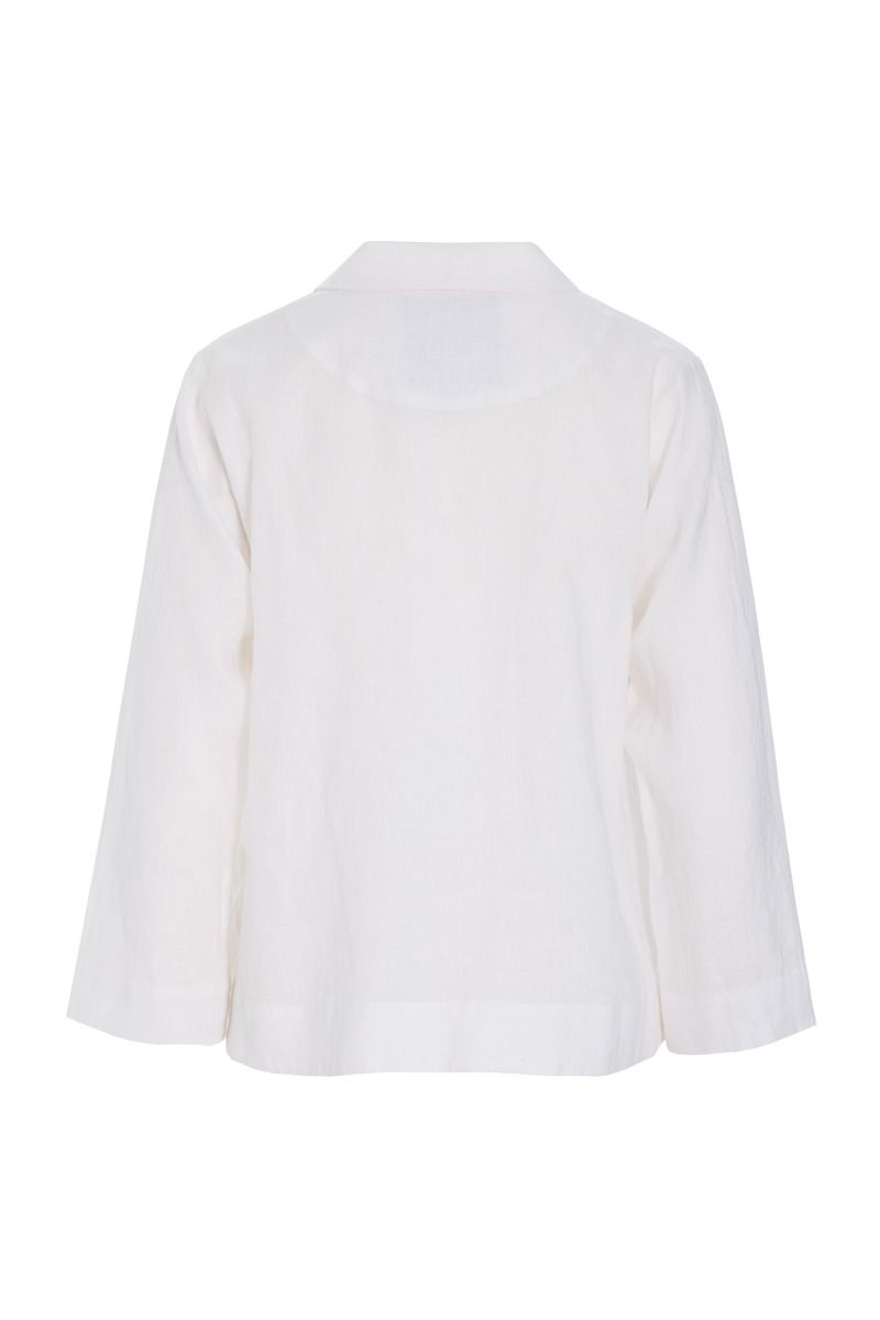 Airy linen a-linjeformad jacka