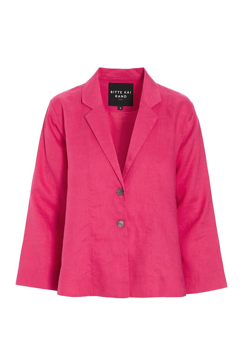 Airy linen a-linjeformad jacka