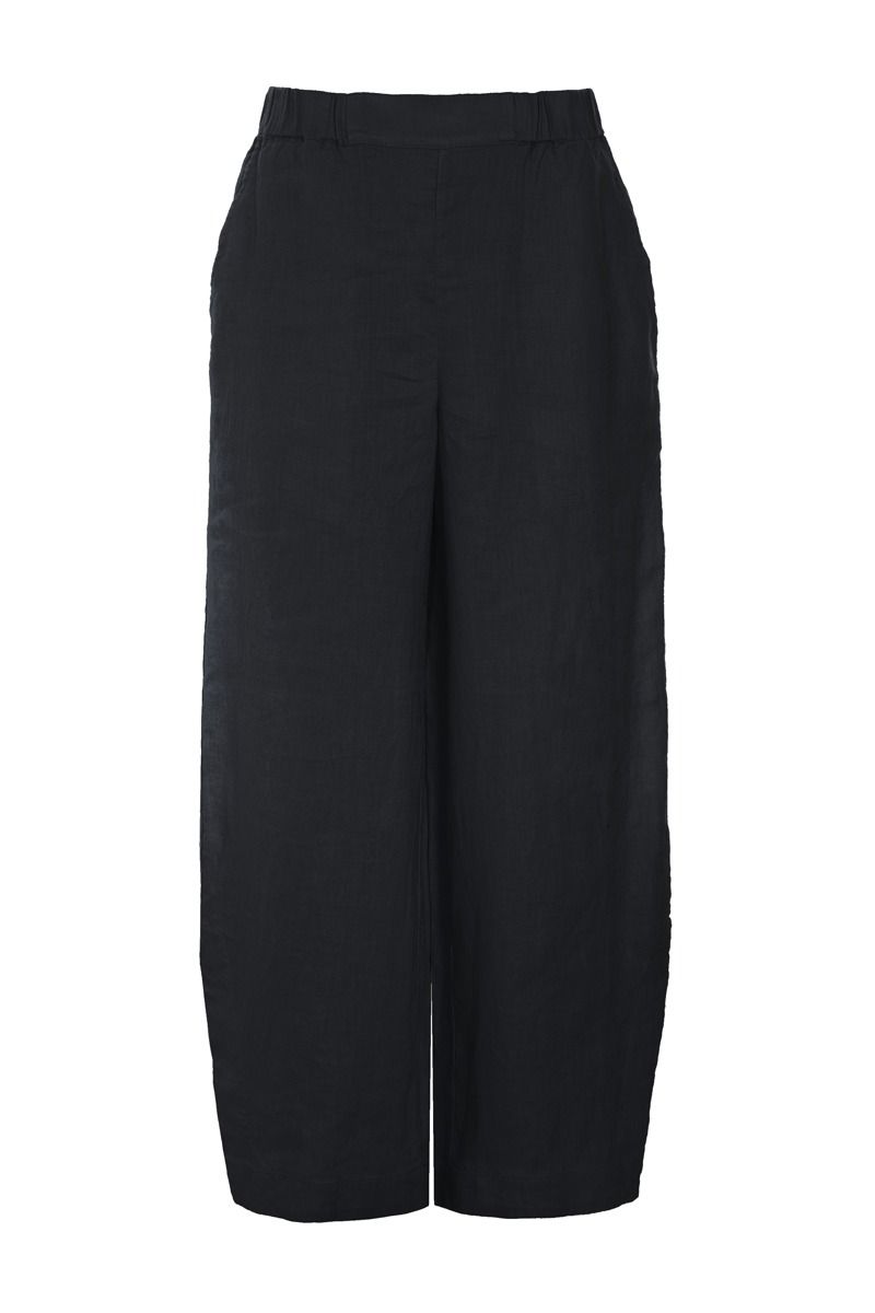 Airy linen elastic pants