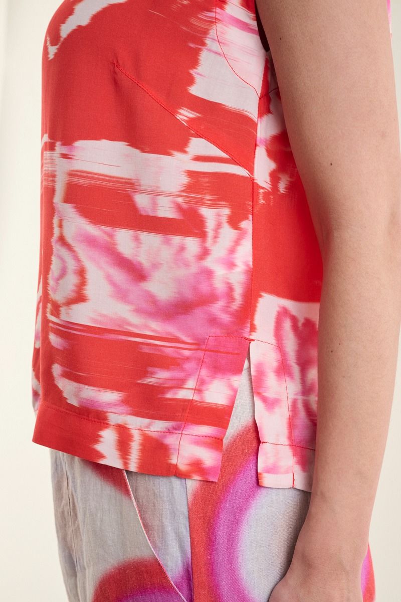 Haru blus med rund hals