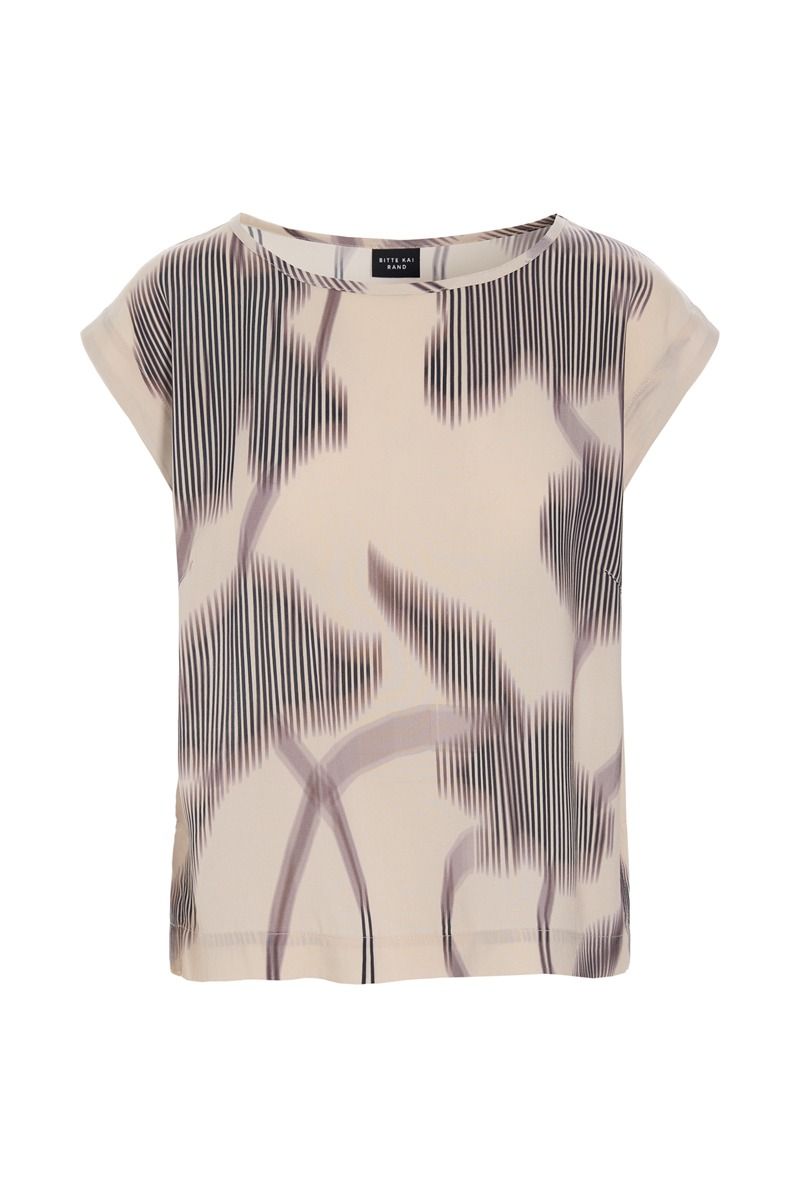 Haru blus med rund hals