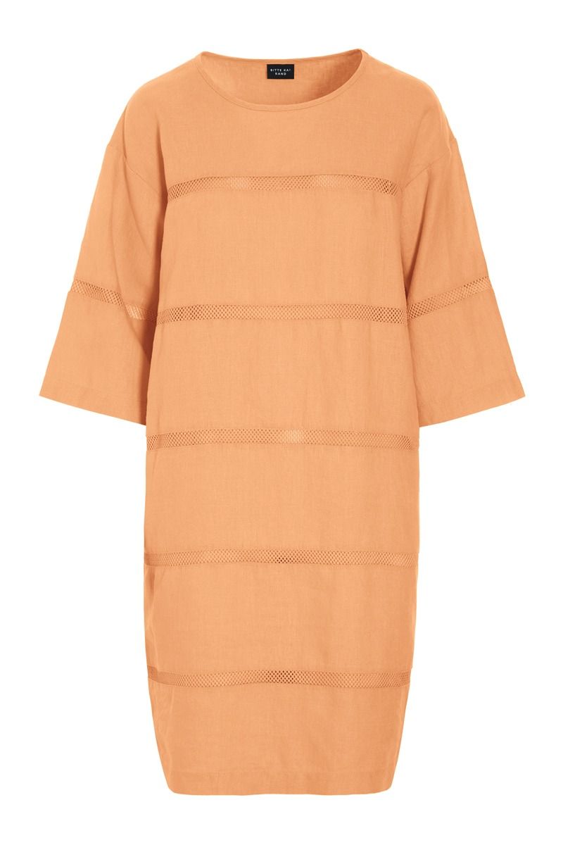 Lazy linen Kleid mit Einsätzen