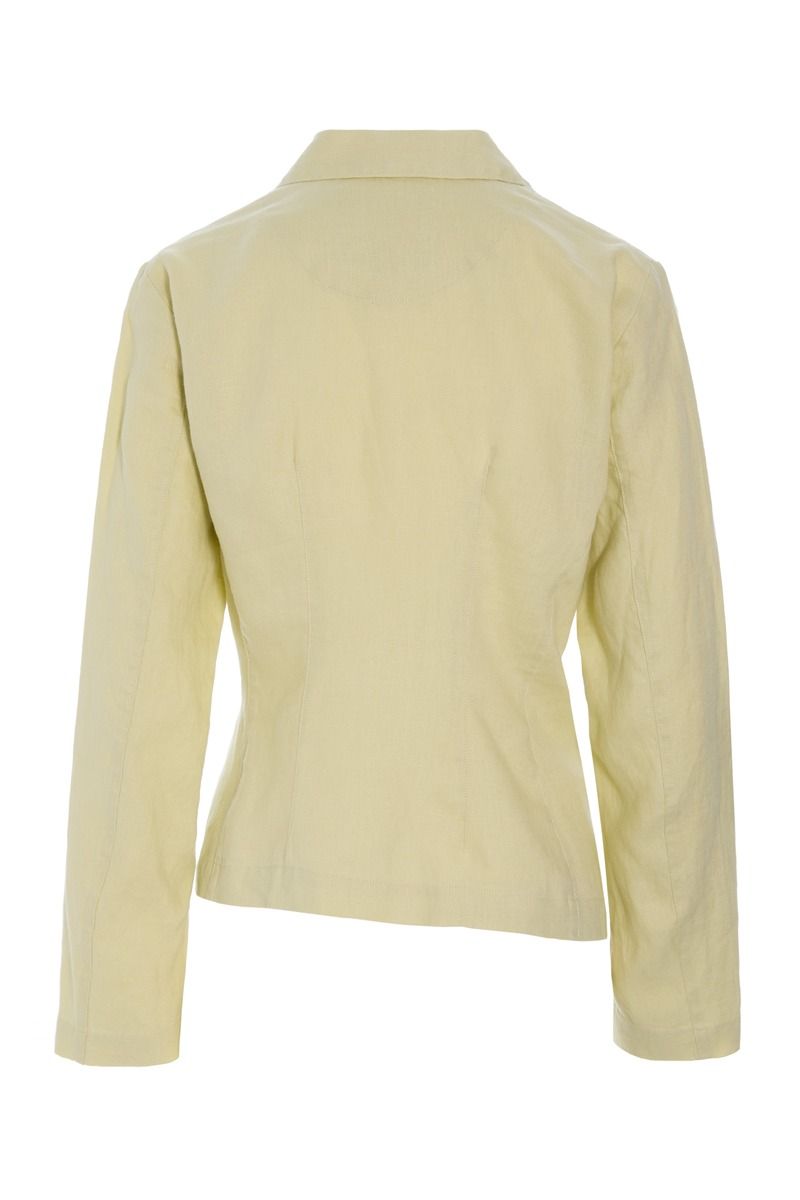Lazy linen asymmetric jacket