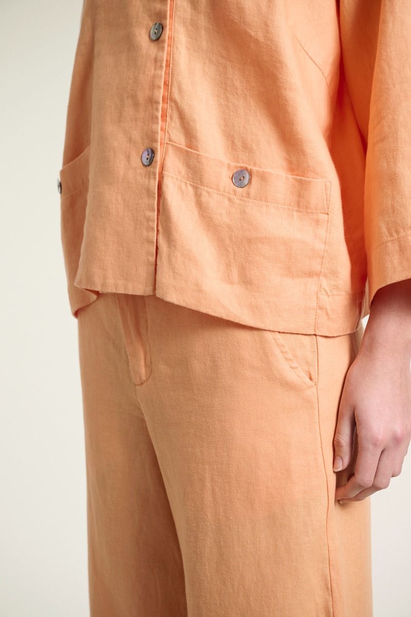 Lazy linen Jacke mit Kragen