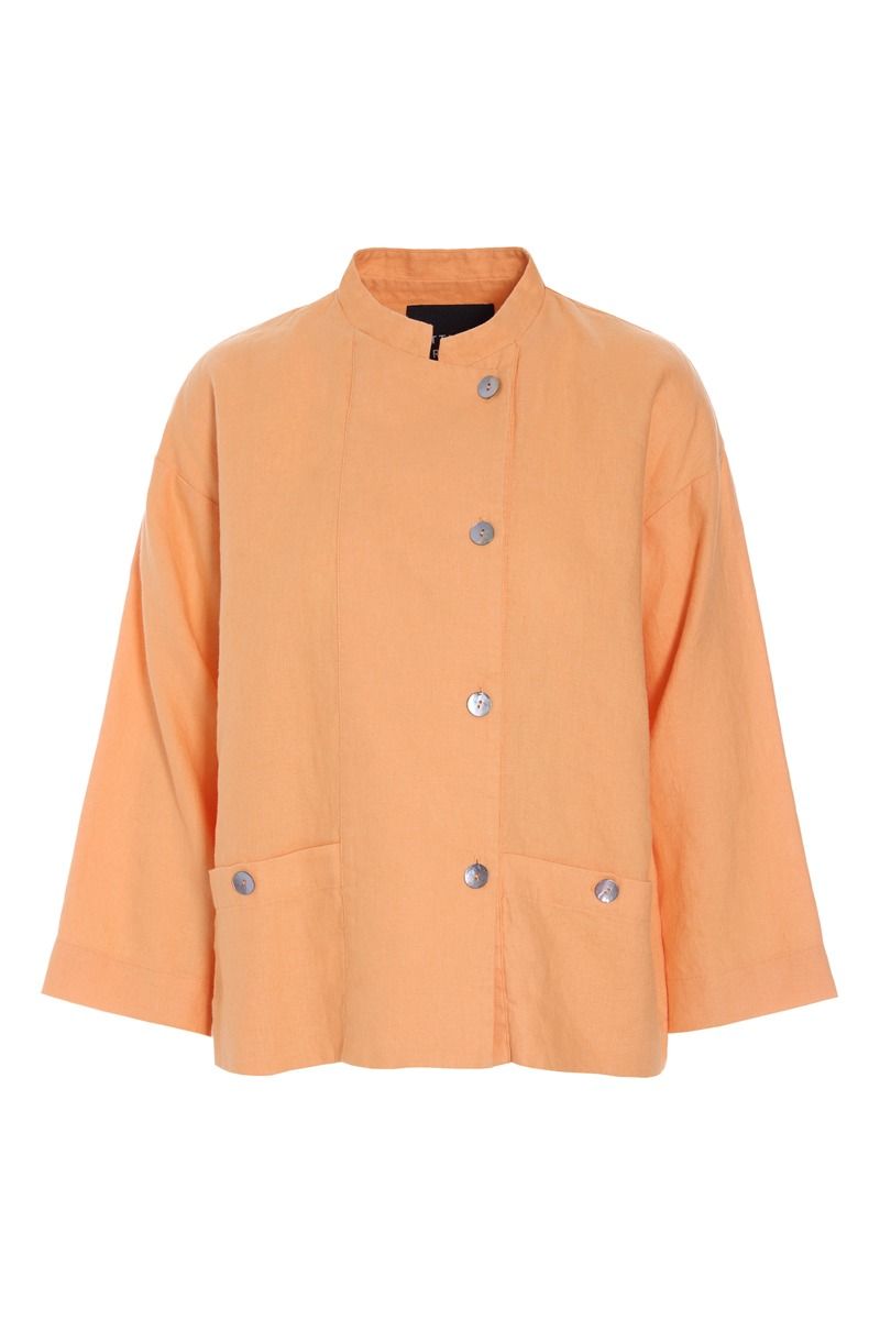 Lazy linen Jacke mit Kragen