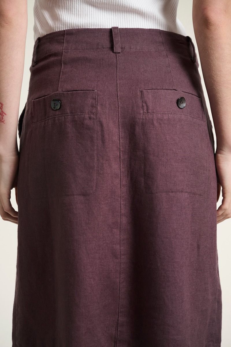 Lazy linen Rock mit Falte