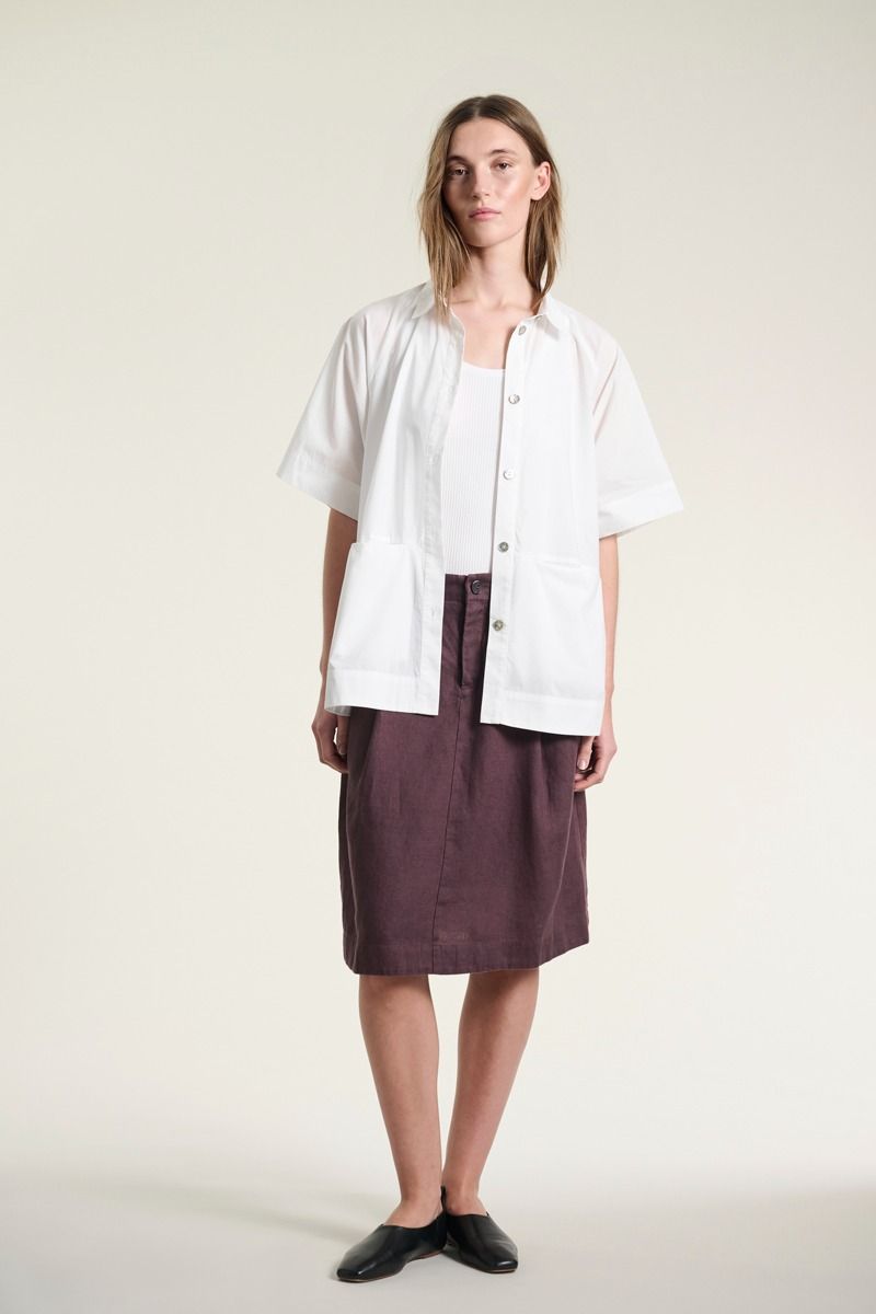 Lazy linen Rock mit Falte