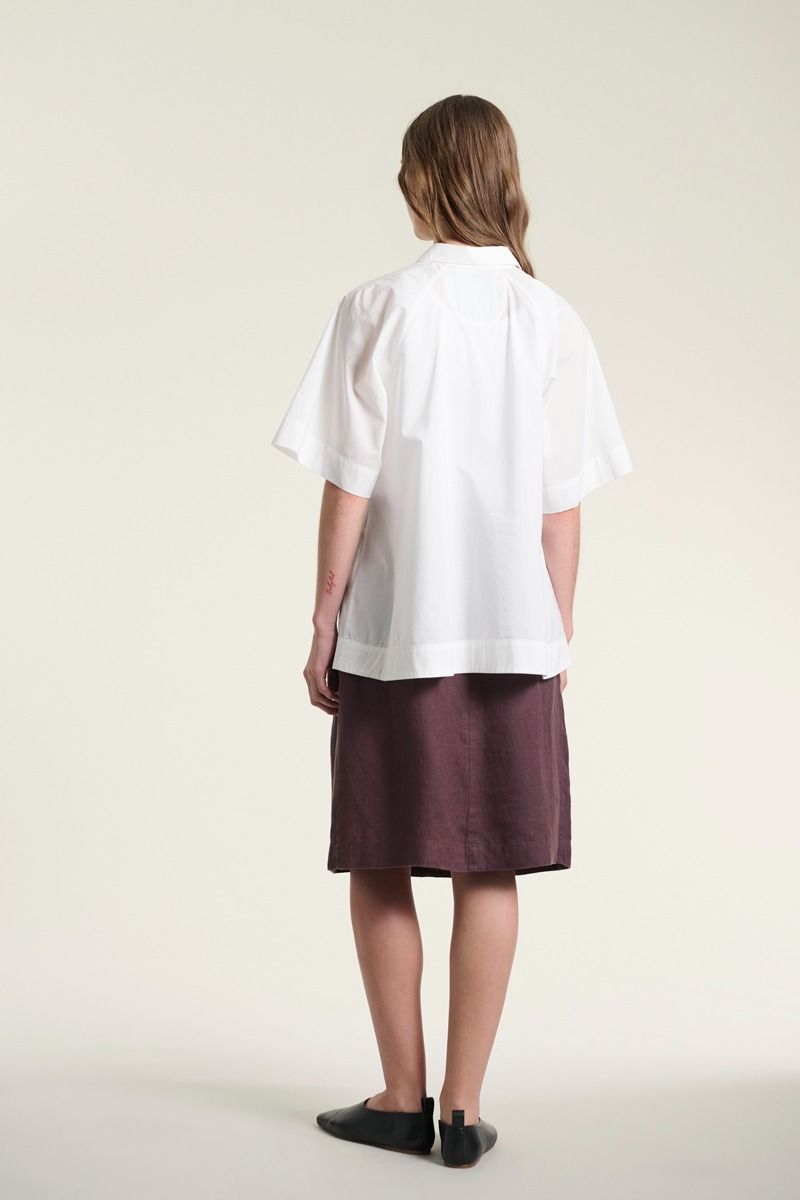 Lazy linen Rock mit Falte