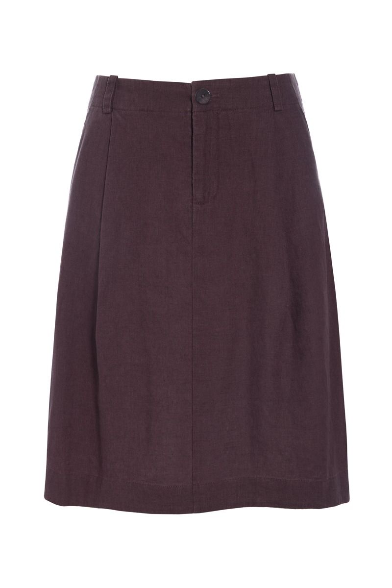 Lazy linen Rock mit Falte