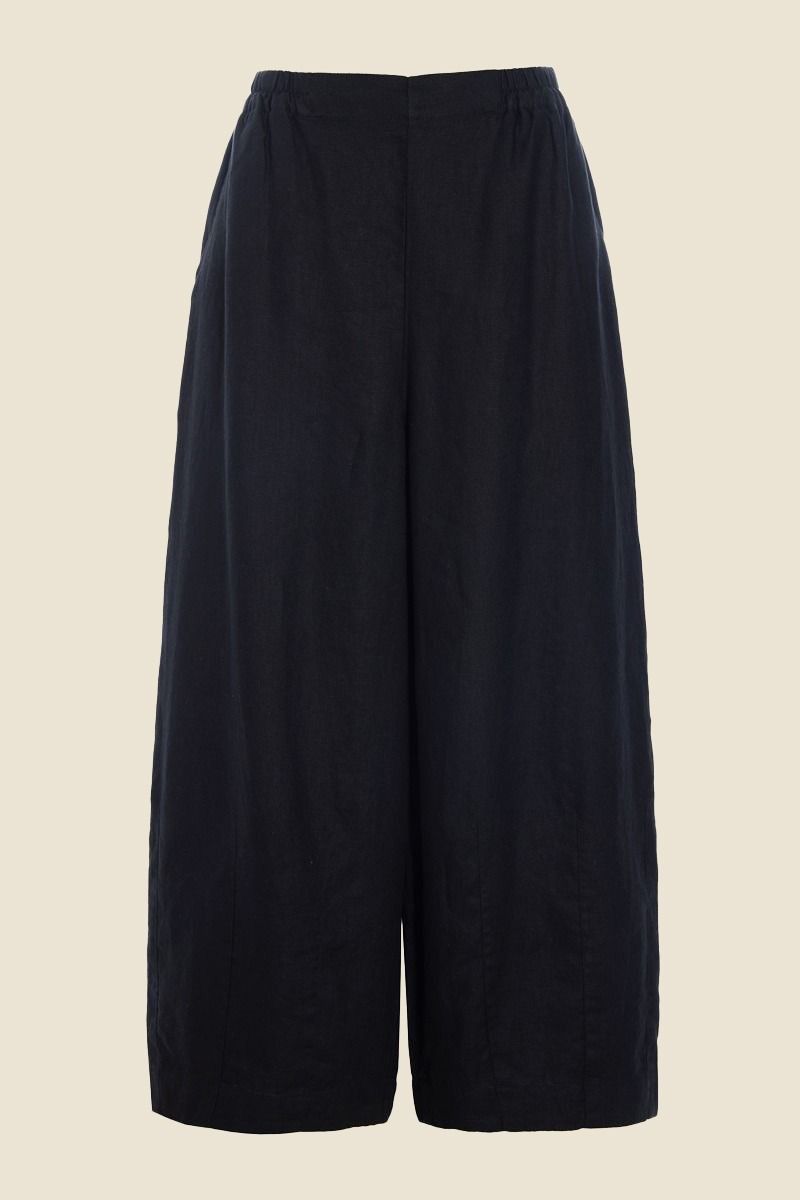 Lazy linen wide pants