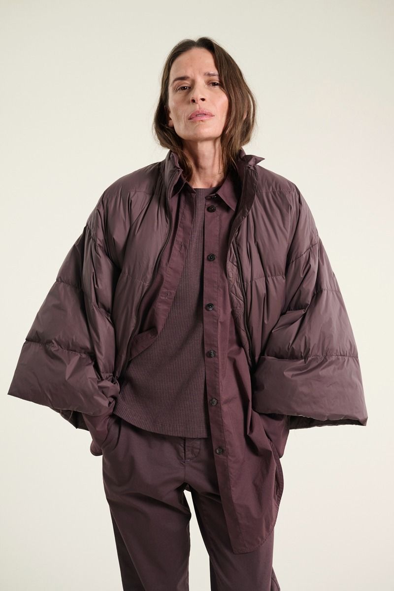 Feather down Jacke mit Kragen