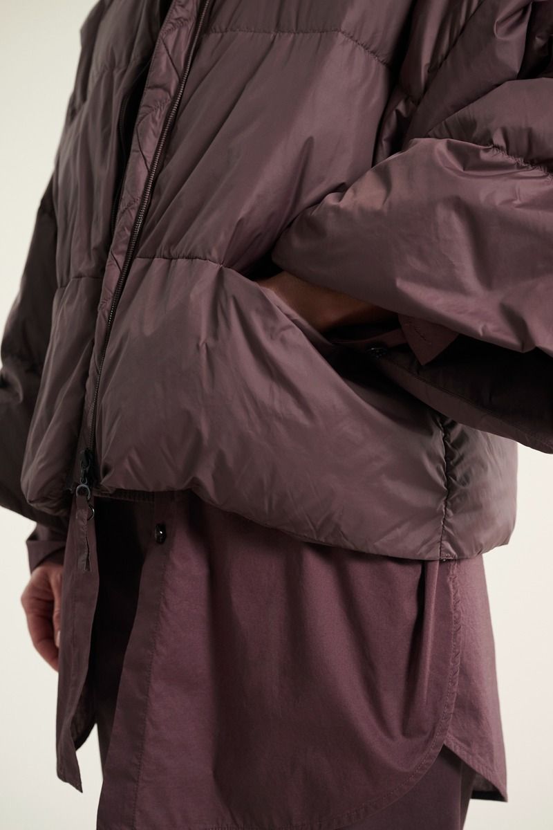 Feather down Jacke mit Kragen