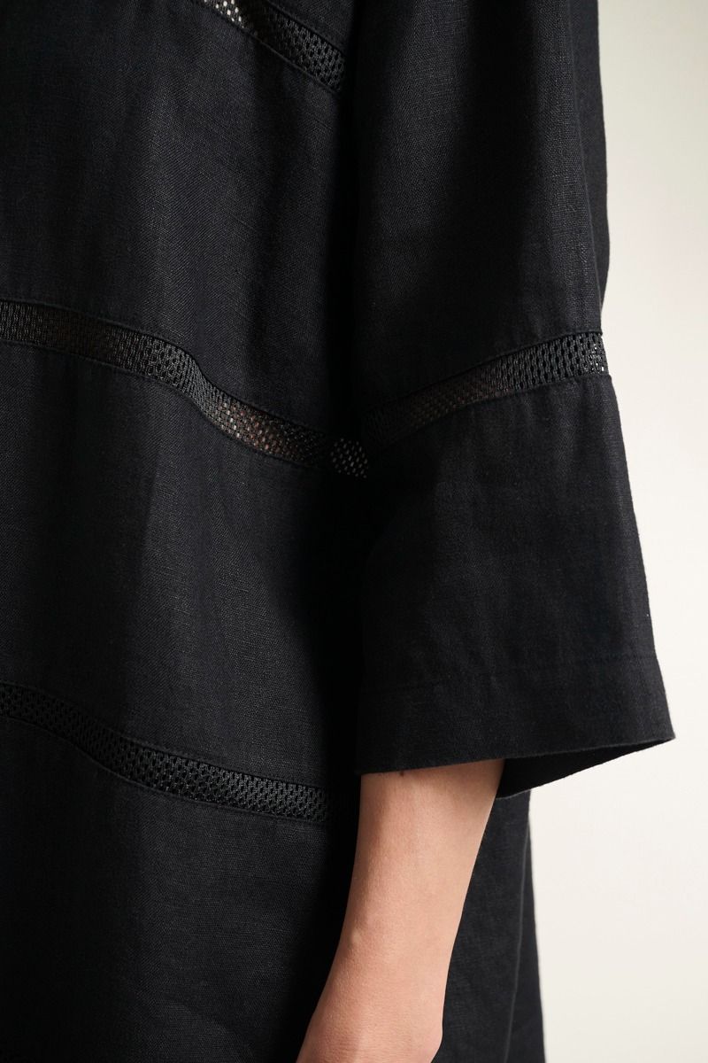 Lazy linen Kleid mit Einsätzen