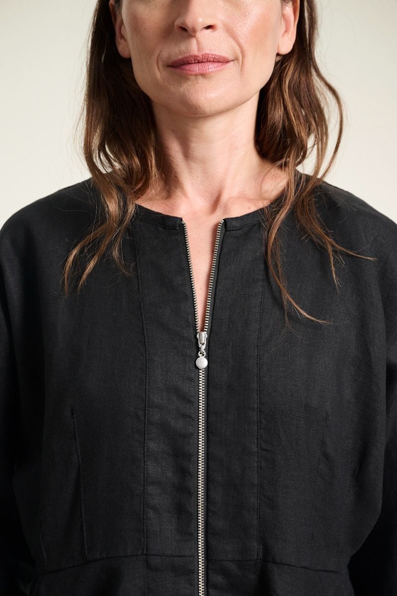 Lazy linen Kleid mit reißverschluss.