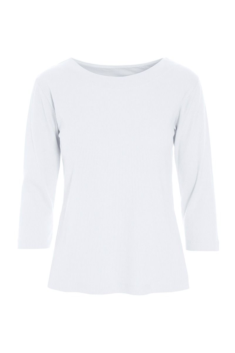Naibu rib Bluse mit 3/4 ärmel