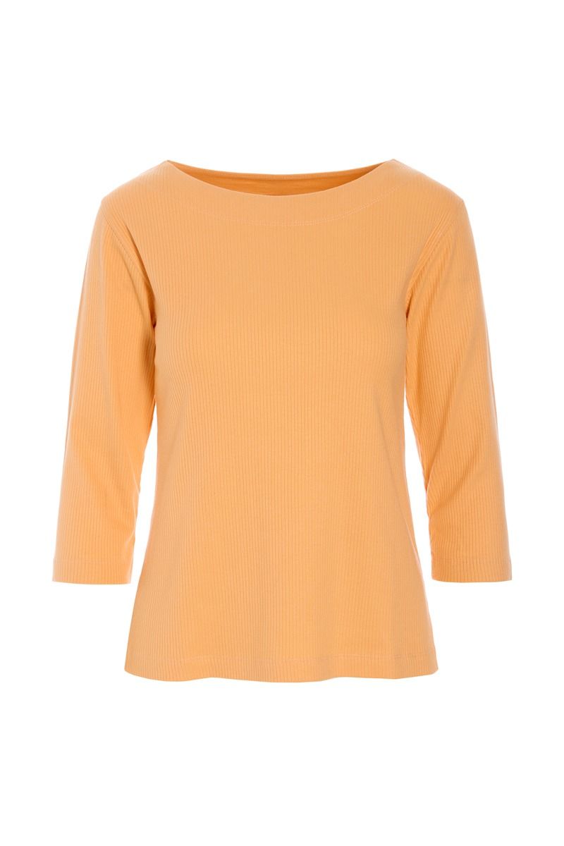 Naibu rib Bluse mit 3/4 ärmel