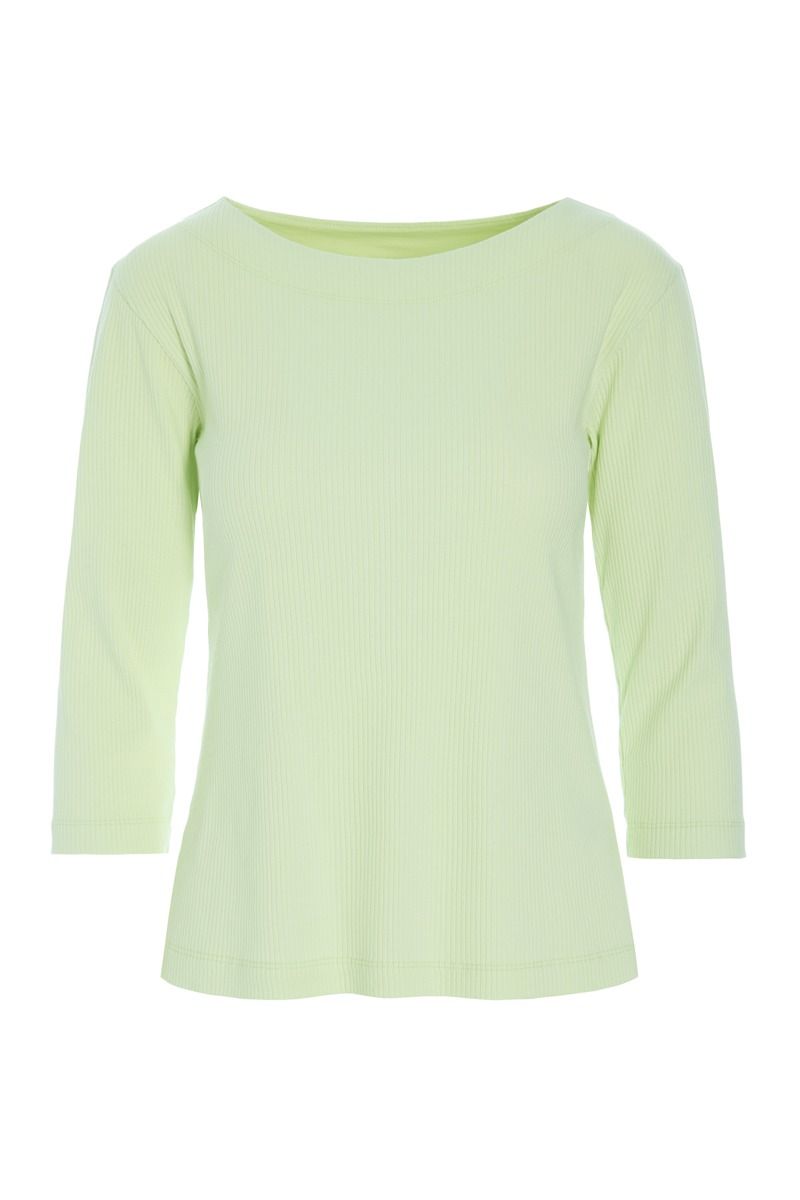 Naibu rib Bluse mit 3/4 ärmel