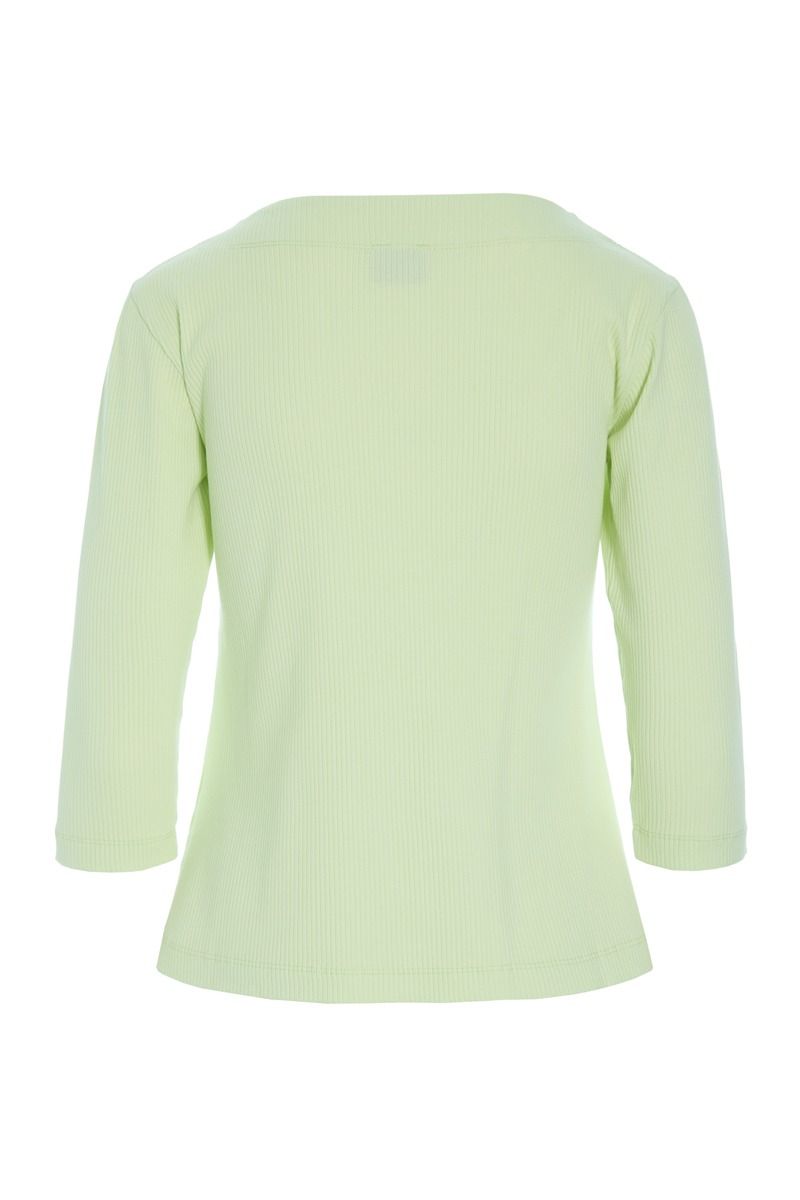 Naibu rib Bluse mit 3/4 ärmel
