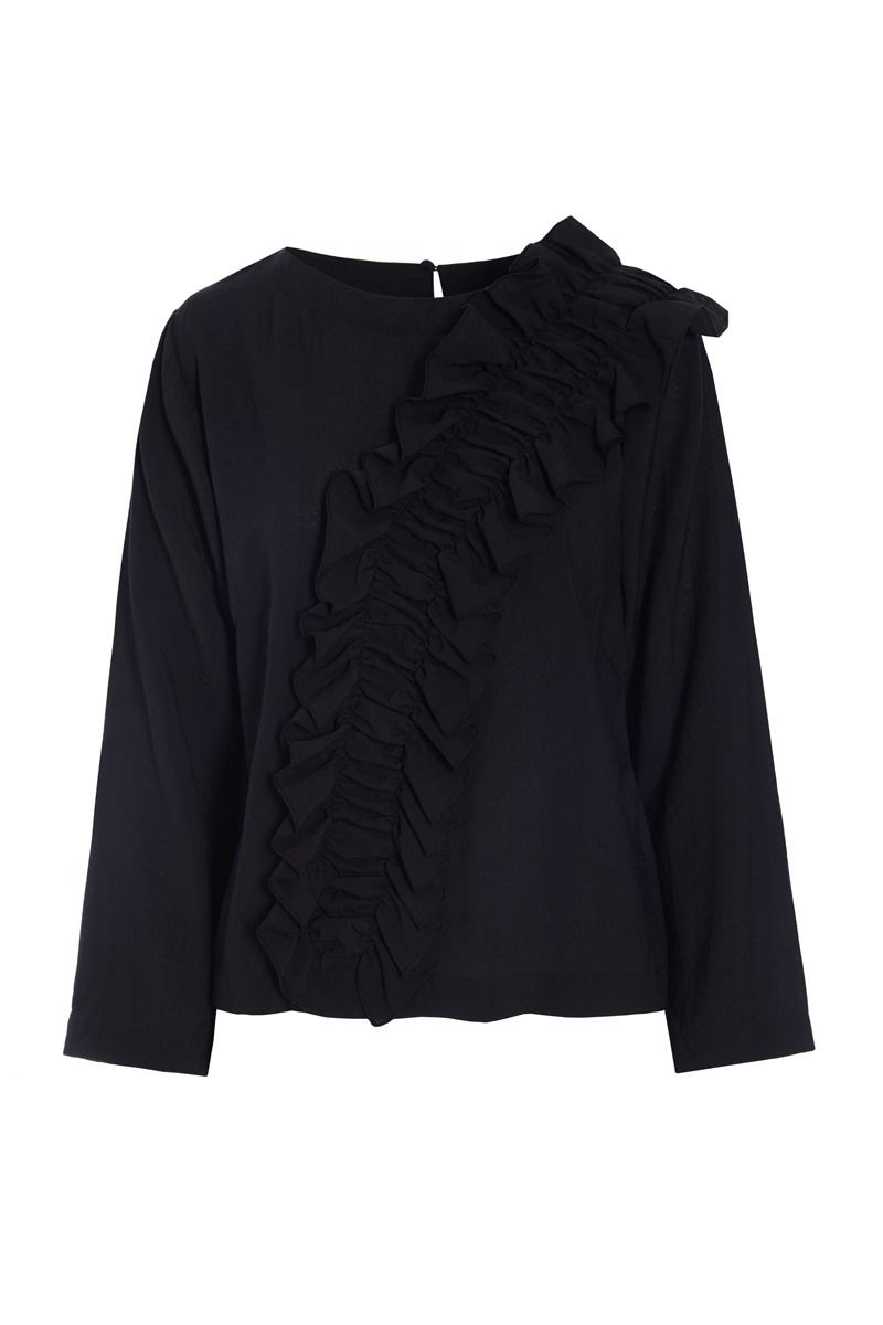 Karu Bluse mit rüschen