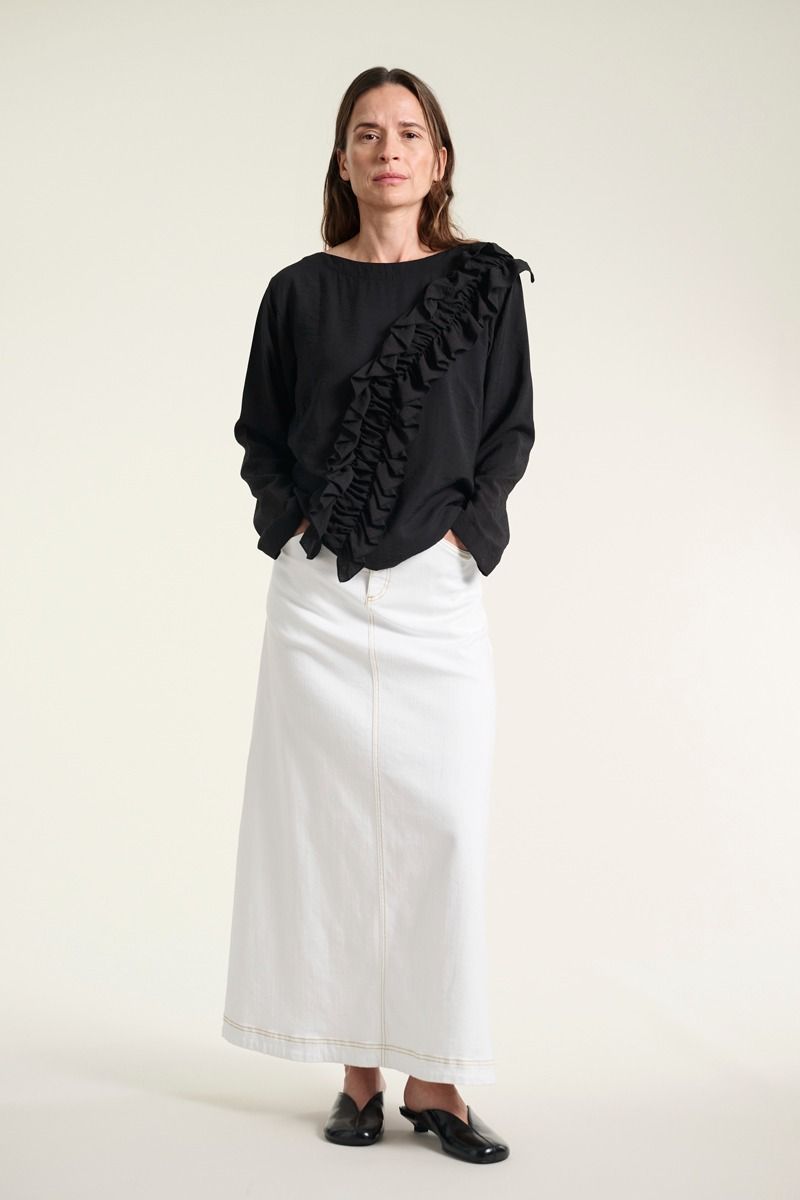 Karu Bluse mit rüschen