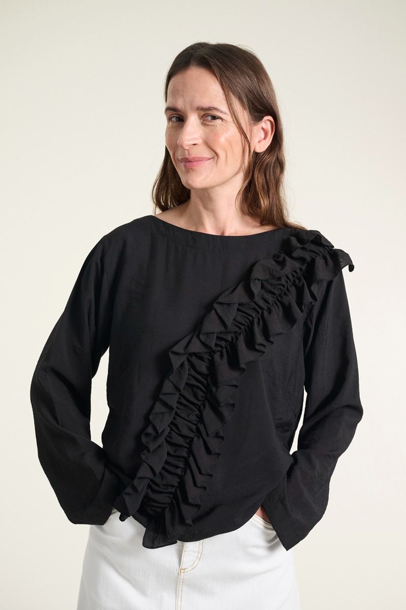 Karu Bluse mit rüschen