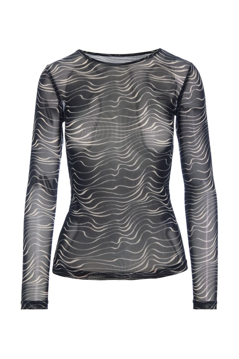 Wave fukashi mesh t-shirt