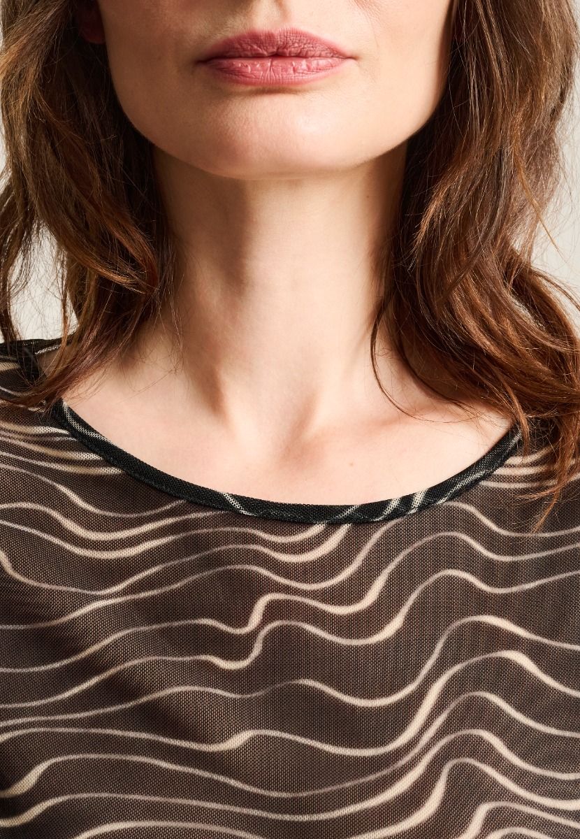 Wave fukashi mesh t-shirt