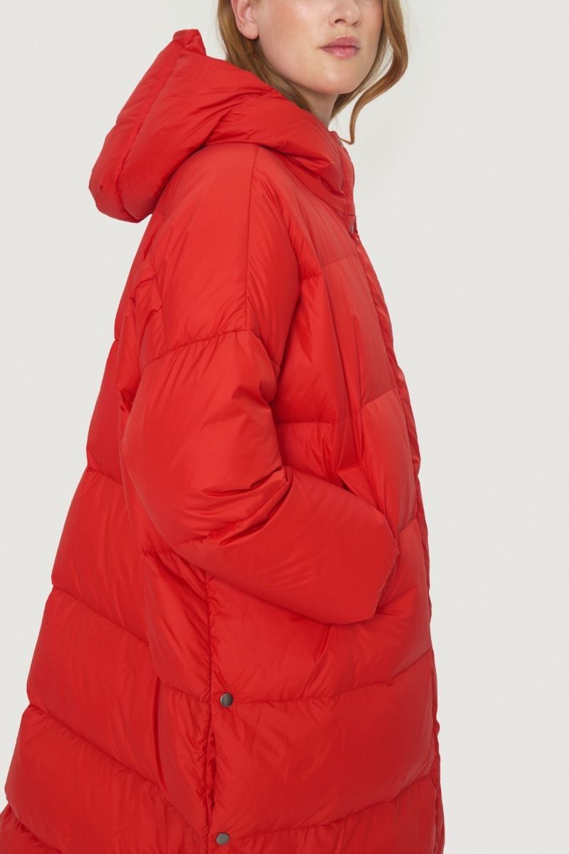 Feather down übergroßer Mantel