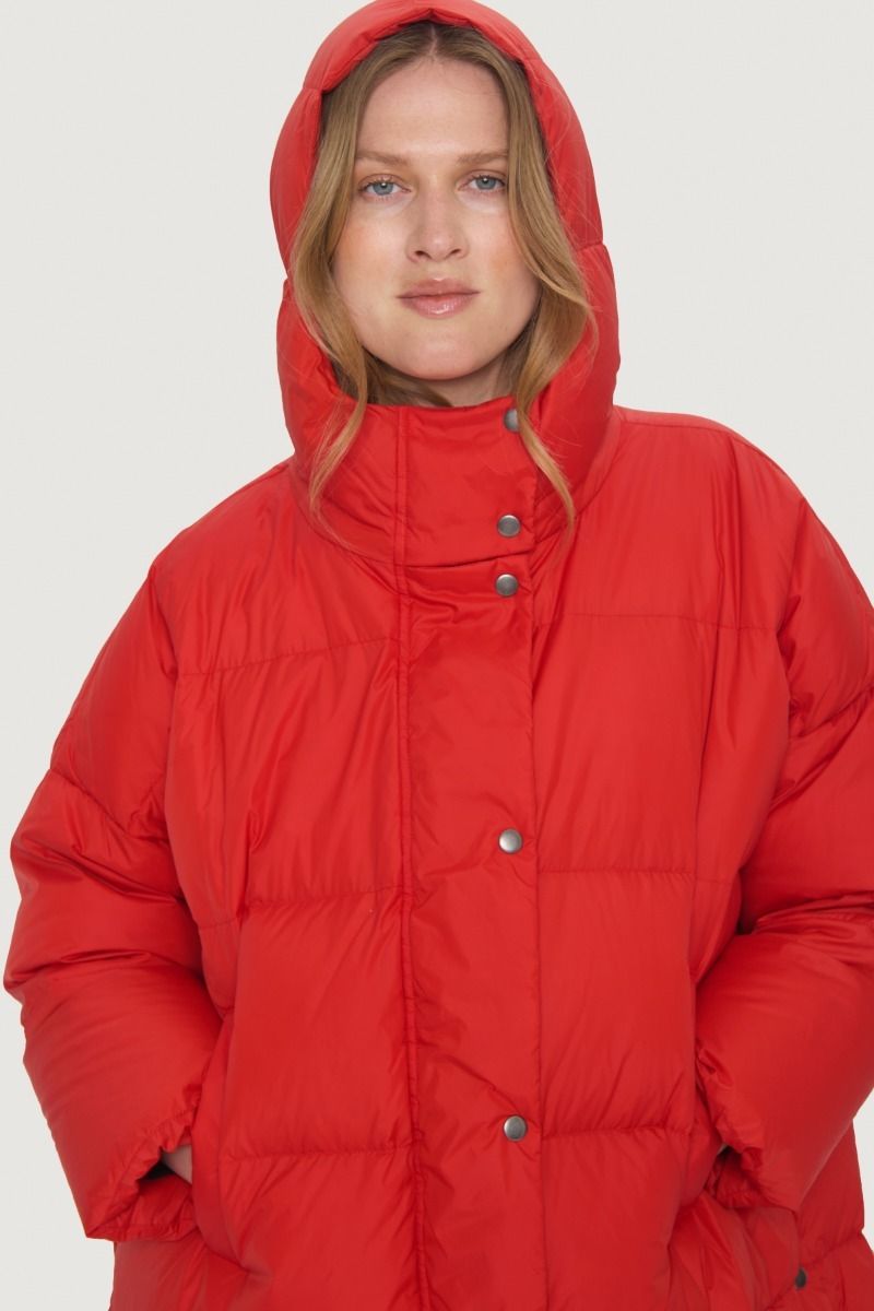 Feather down übergroßer Mantel