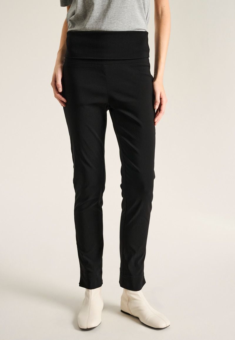 Magic stretch long trousers with slits