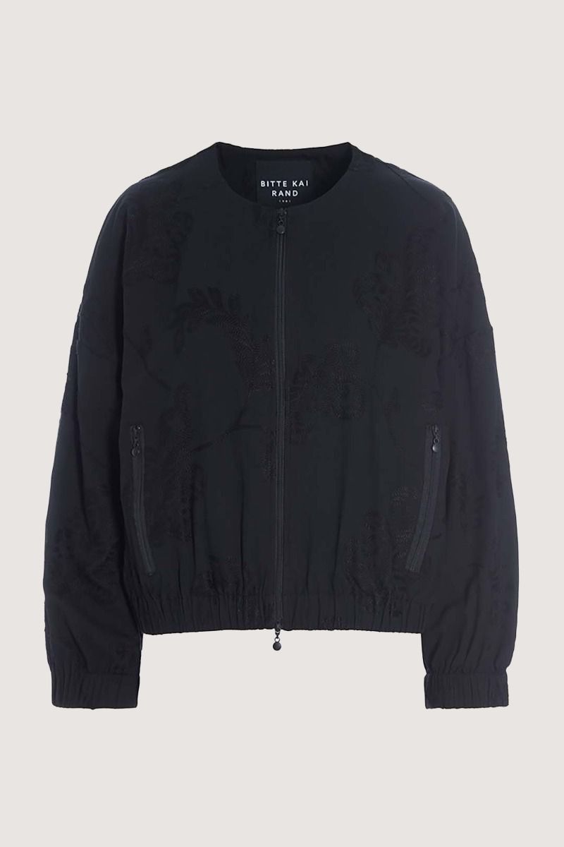 Embroidered leaf kavaj