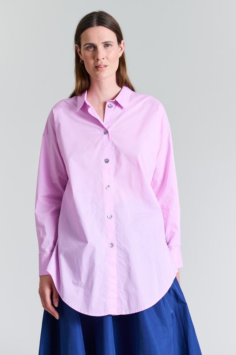 Core cotton Skjorta med knäppning baktill