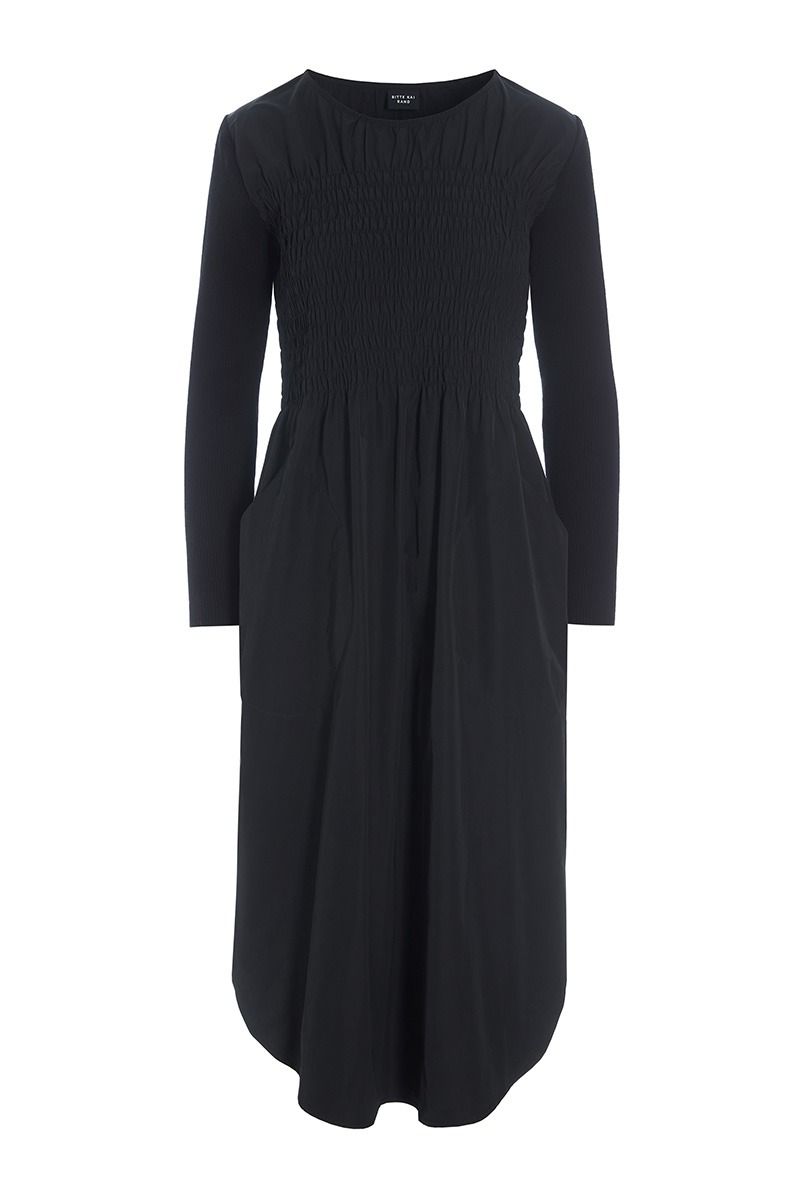Fukkura poplin smockad klänning