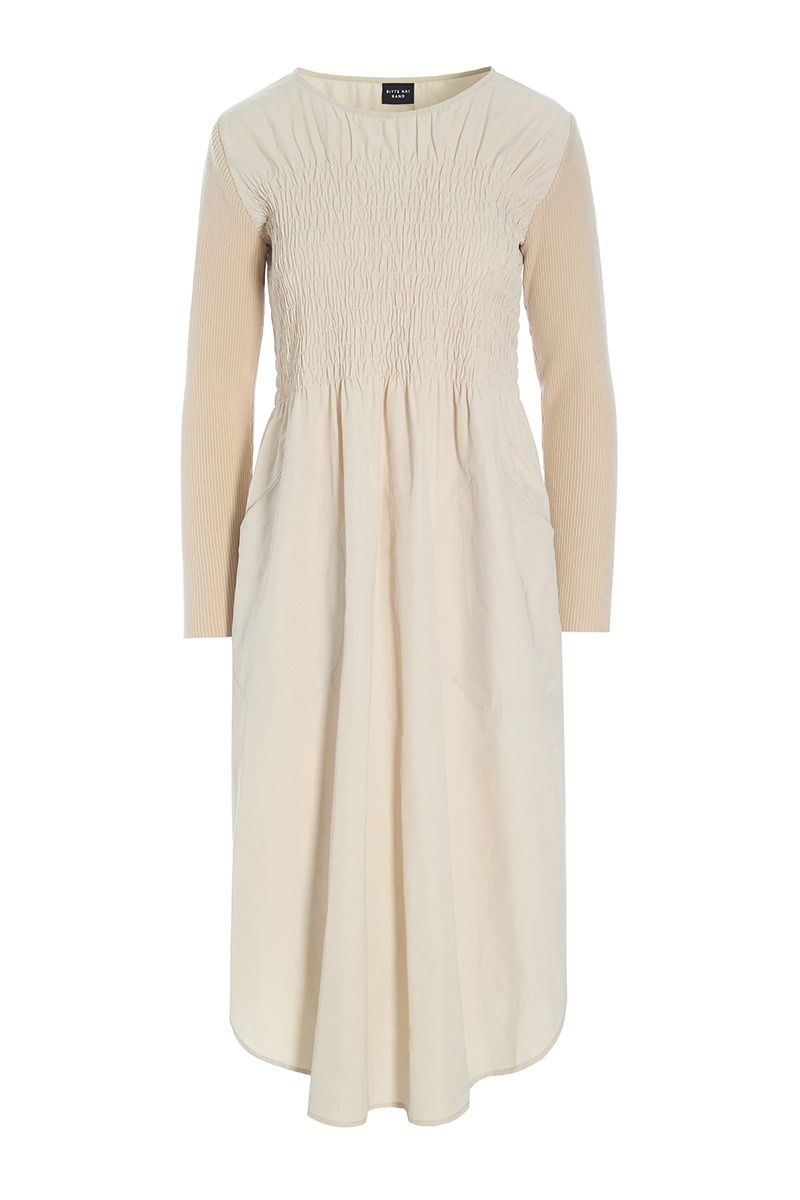 Fukkura poplin smockad klänning