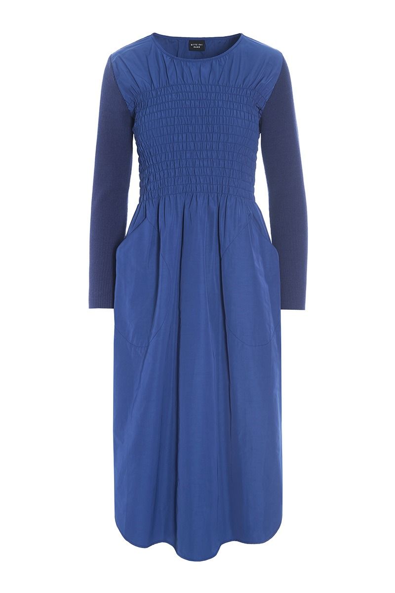 Fukkura poplin smockad klänning