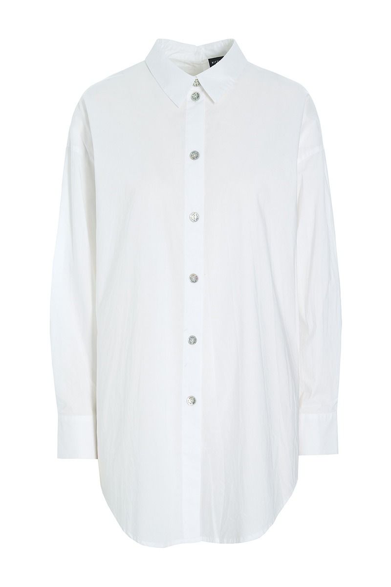 Core cotton Skjorta med knäppning baktill