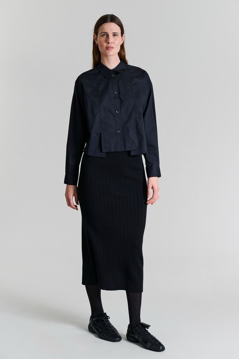 Core cotton Plisserad skjorta