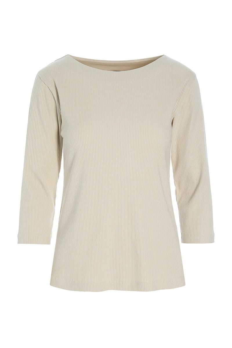 Naibu rib Topp med 3/4-ärmar