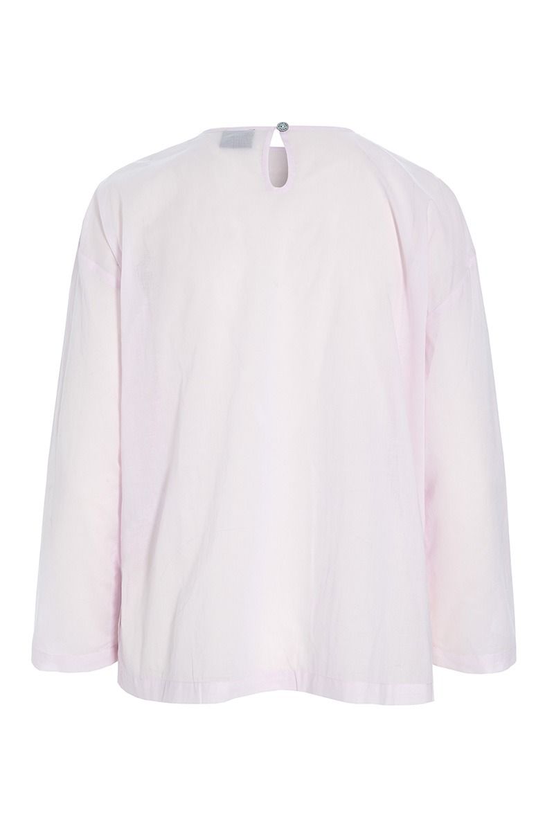 Washi voile blus med volanger