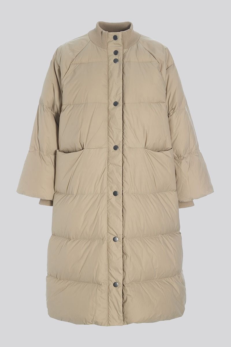 Feather down frakke med knapper