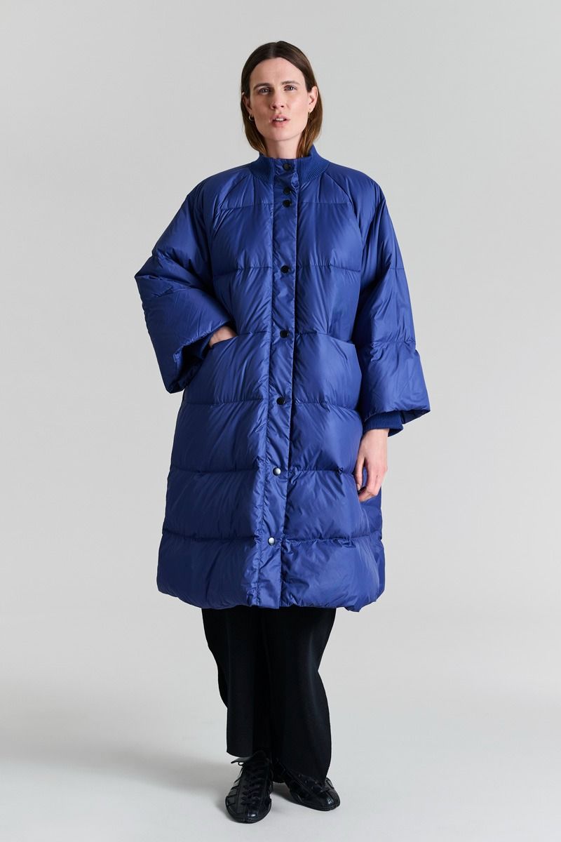 Feather down kappa med knappar